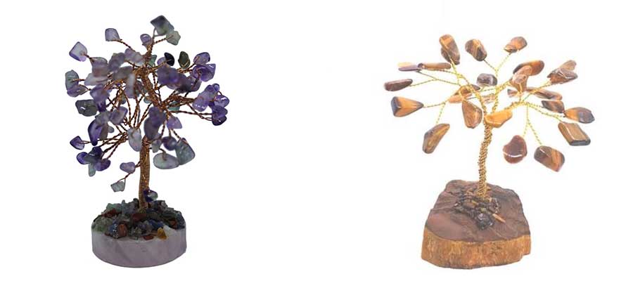 درخت های تزیینی با سنگ های قیمتی در فنگ شویی-سایت هنری فندق